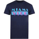 Miami Vice Logo OG T-Shirt, Bleu Marine, L Homme