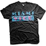 Miami Vice Officiellement Marchandises sous Licence Distressed Logo T-Shirt (Noir), X-Large