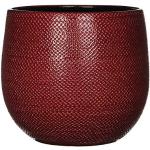 Pots de fleur en plastique Mica Decorations rouge bordeaux en céramique de 20 cm diamètre 25 cm rustiques 