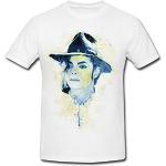 T-shirts Paul Sinus Art blancs oeko-tex à manches courtes Michael Jackson à manches courtes à col rond Taille S look fashion pour femme 