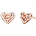 Boucles d'oreilles de créateur Michael Kors roses en cristal à strass à motif papillons en argent pour femme 