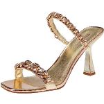 Sandales de créateur Michael Kors dorées Pointure 41 look fashion pour femme 