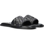 Sandales de créateur Michael Kors noires en cuir pour femme 