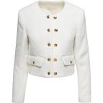 Vestes de créateur Michael Kors blanches en tweed sans col Taille XS look fashion pour femme 
