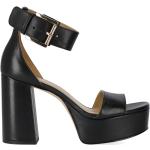 Sandales à talons de créateur Michael Kors noires en caoutchouc Pointure 38,5 look fashion pour femme 