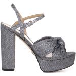 Sandales à talons de créateur Michael Kors grises en coton Pointure 39 pour femme 