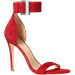Sandales à talons de créateur Michael Kors rouges Pointure 38 look fashion pour femme 