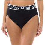 Bas de bikini taille haute de créateur Michael Kors noirs Taille XS pour femme 