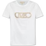 T-shirts col rond de créateur Michael Kors blancs à paillettes à manches courtes à col rond Taille XS 