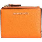 Portefeuilles de créateur Michael Kors Michael Michael Kors orange en cuir zippés pour femme 