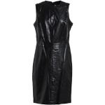 Robes courtes de créateur Michael Kors Michael Michael Kors noires en cuir synthétique courtes sans manches à col rond Taille XS pour femme en promo 
