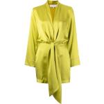 Robes de soirée longues Michelle Mason vertes à manches longues à col en V pour femme en promo 