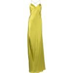 Robes de cocktail Michelle Mason jaunes à col en V pour femme en promo 