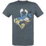 T-shirts bleues foncé à motif canards à manches courtes Mickey Mouse Club à manches courtes à col rond Taille L classiques pour homme 