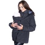 Mija / 3 en1 Grossesse veste de maternité pour porter les bébés 1108A (EU 42, Noir)