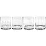 Mikasa Cheers SW910-415 Lot de 4 verres en cristal gravé - 360 ml - Effet argent