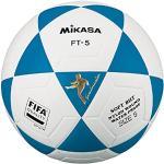 Ballons de foot Mikasa bleues claires en cuir synthétique FIFA 
