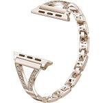 Bracelets de montre en aluminium à strass à à boucle déployante look fashion pour femme 