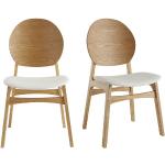 Chaises en bois dorées en bois en lot de 2 scandinaves 
