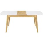 Tables de salle à manger design marron en bois extensibles 6 places scandinaves 
