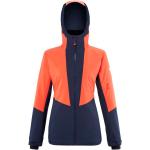 Vestes de ski Millet orange en polaire imperméables respirantes avec jupe pare-neige Taille M pour femme 