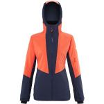 Vestes de ski Millet orange imperméables respirantes avec jupe pare-neige Taille L look fashion pour femme en promo 