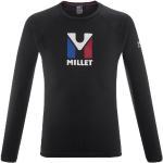 Millet Trilogy Logo Wool Ts Ls - T-shirt homme Black - Noir L