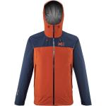 Vestes de randonnée Millet orange en polyester en gore tex imperméables coupe-vents respirantes Taille S pour homme 