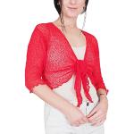 Gilets en dentelle de soirée rouges en dentelle à paillettes Tailles uniques petite look fashion pour femme 
