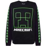 Sweatshirts noirs en coton enfant Minecraft look fashion 