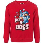 Sweatshirts rouges Minecraft look fashion pour garçon de la boutique en ligne Amazon.fr 