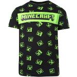 T-shirts à manches courtes noirs en coton Minecraft look fashion pour garçon de la boutique en ligne Amazon.fr 