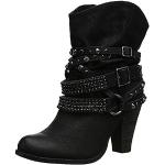 Chaussures montantes d'hiver Minetom noires Pointure 38 look fashion pour femme 