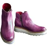 Bottines Minetom violettes en cuir synthétique en cuir à fermetures éclair Pointure 40 look fashion pour femme 