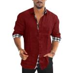 Chemises Minetom rouges à carreaux à manches courtes à manches courtes Taille 3 XL look business pour homme 