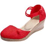 Sandales à talons Minetom rouges Pointure 38 look casual pour femme 