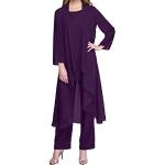 Costumes de soirée Minetom violets en tulle Taille XXL look fashion pour femme 