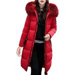 Doudounes longues Minetom rouges à capuche Taille XS look fashion pour femme 