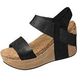 Sandales à talons Minetom noires à bouts ouverts Pointure 39 look casual pour femme 