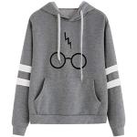 Sweats d'automne Minetom gris Harry Potter Harry à capuche à manches longues Taille XS look fashion pour femme 