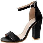 Sandales à talons de mariage Minetom noires à bouts ouverts Pointure 43 look fashion pour femme 