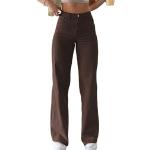 Pantalons large Minetom marron Taille M look casual pour femme 