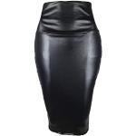Jupes crayon Minetom noires en cuir synthétique Taille XXL look fashion pour femme 