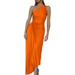 Robes de soirée longues Minetom orange maxi sans manches Taille M look fashion pour femme 