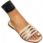 Sandales plates Minetom en caoutchouc à bouts ouverts Pointure 43 look fashion pour femme 