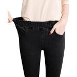 Pantalons taille haute de printemps Minetom noirs stretch Taille XS look fashion pour femme 