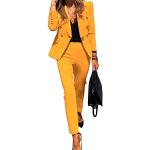 Tailleurs pantalon Minetom jaunes Taille XS look fashion pour femme 