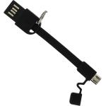 Mini-cÃ¢ble USB Reversible 10cm Tablette/Smartphone Moxie Charge + Synchro Noir