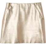 Jupes courtes LONGCHAMP dorées en cuir minis Taille S look sportif pour femme 