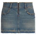Minijupes en jean Guess bleues en coton mélangé à clous stretch minis pour femme 